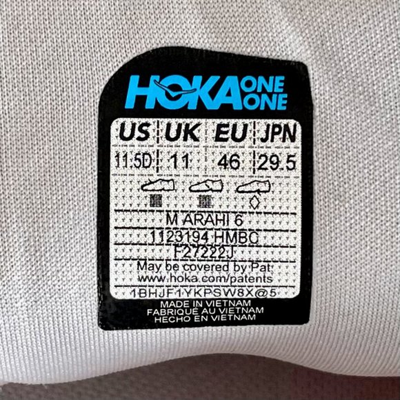 SOLD Hoka Arahi 6 Men's running shoes, Size - 11.5 - Picture 9 of 10